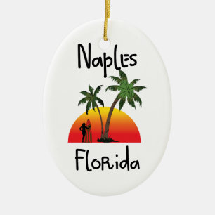 Naples Florida Ceramic Tree Decoration
