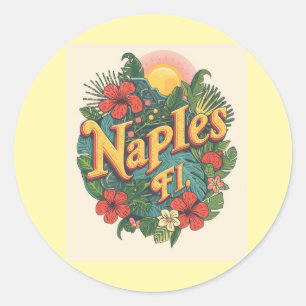Naples florida dreaming  classic round sticker