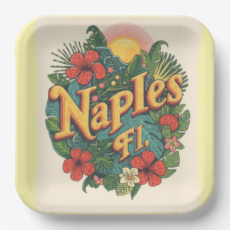 Naples florida dreaming  paper plate