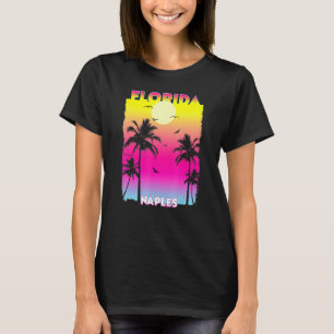 Naples Florida Fl Summer Vintage Sunset T-Shirt