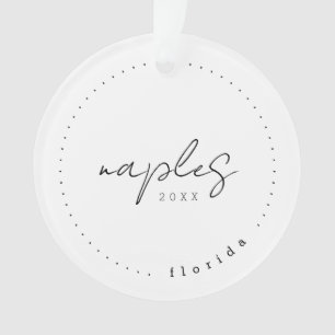 Naples Florida FL Travel United States Simple Ornament