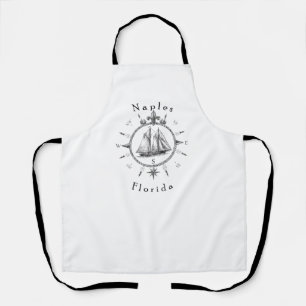 Naples Florida Nautical Sailing Compass Sailboat Apron