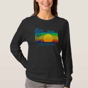 Naples Florida Retro Tropical Beach Sunset T-Shirt