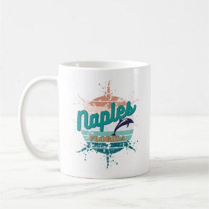 Naples Florida Retro Vintage Exploding Sunset Coffee Mug
