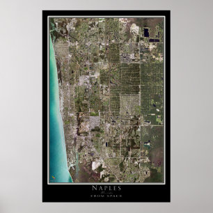 Naples Florida Satellite Poster Map