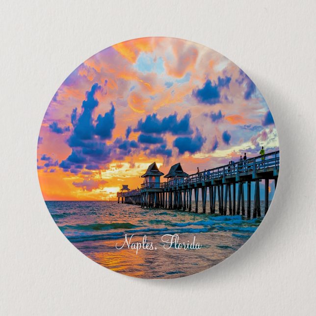 Naples, Florida scenic 7.5 Cm Round Badge (Front)