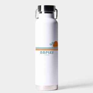 Naples Florida Sun Palm Trees Water Bottle