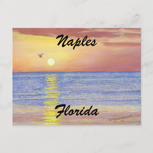 "NAPLES,FLORIDA SUNSET POSTCARD" POSTCARD (Front)
