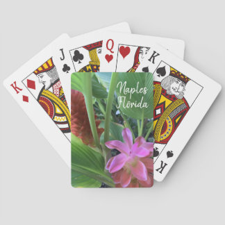Naples Florida Tropical Flowers Playing Cards