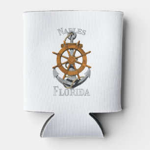 Naples Florida Vacation Nautical Anchor Helm Saili Can Cooler