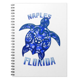 Naples Florida Vacation Tribal Turtle Notebook