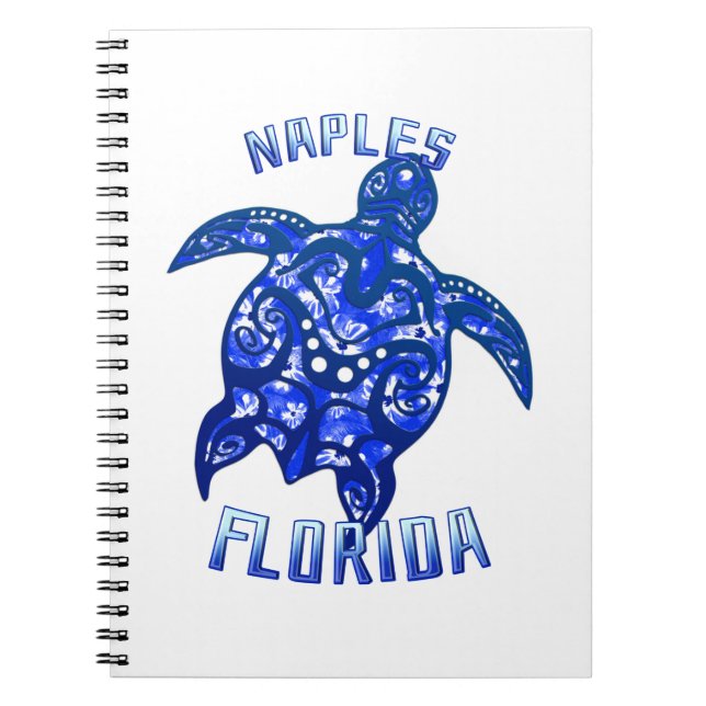 Naples Florida Vacation Tribal Turtle Notebook (Front)
