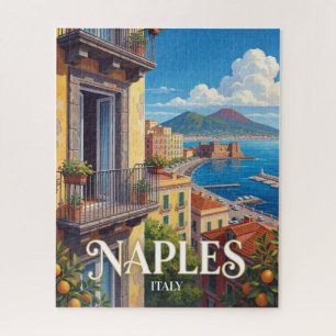Naples Italy Bay And Vesuvius Travel Jigsaw Puzzle