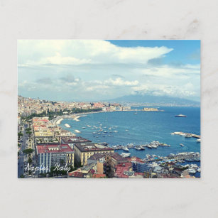 Naples Italy Coastline Photo Postcard