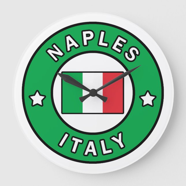 Naples Italy Large Clock (Front)