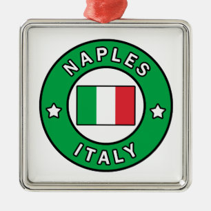 Naples Italy Metal Ornament