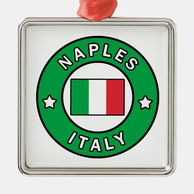 Naples Italy Metal Ornament (Front)