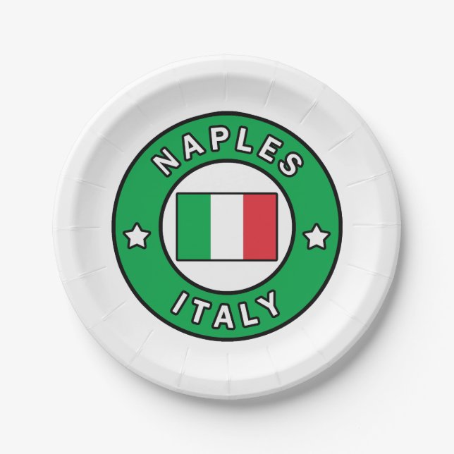 Naples Italy Paper Plate (Front)