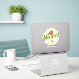 Naples Italy Retro Vesuvius And Pizza Vintage