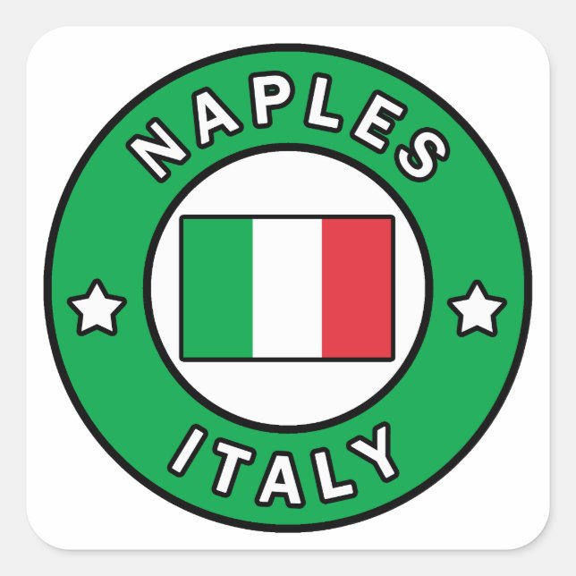 Naples Italy Square Sticker (Front)