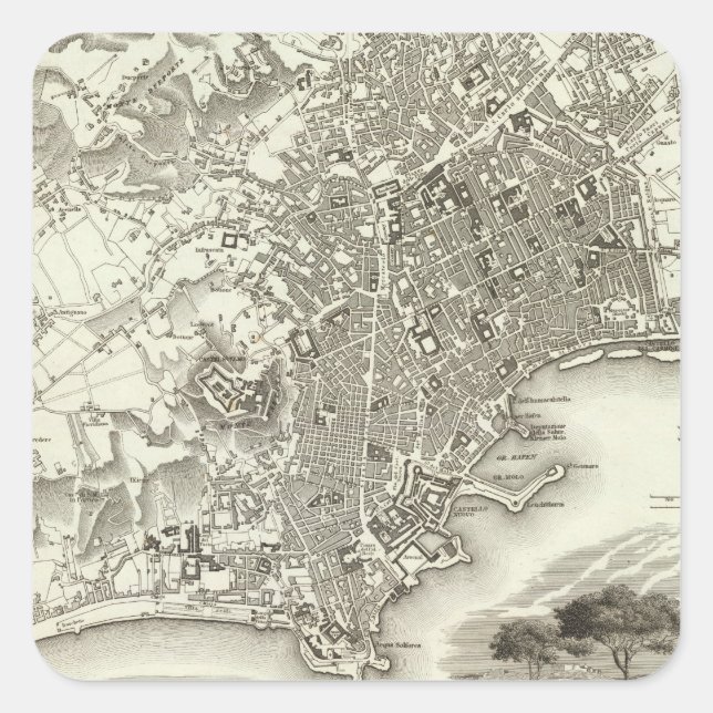 Naples, Italy Square Sticker (Front)