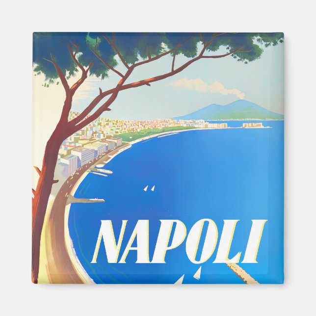 Naples Italy vintage travel  Magnet (Front)
