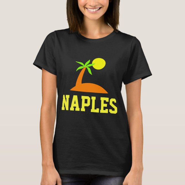 Naples - Palm Trees and Sunshine - Customised T-Shirt (Front)
