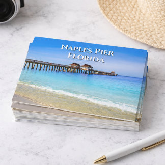 Naples Pier Florida Blue Ocean Postcard