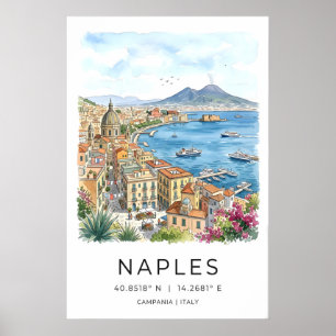 Naples Wall Art Print Turquoise Bay and Cathedral