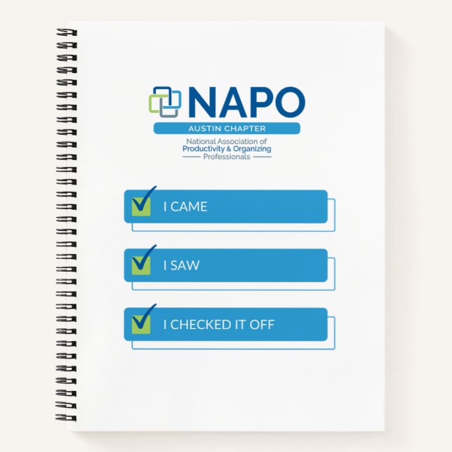 NAPO Austin I Came I Checked Notebook (Front)