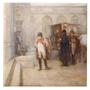 Napoleon after Waterloo (oil on canvas) Ceramic Tile