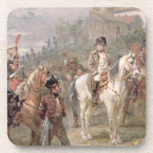 Napoleon and his Troops (oil on panel) (pair of 12 Coaster