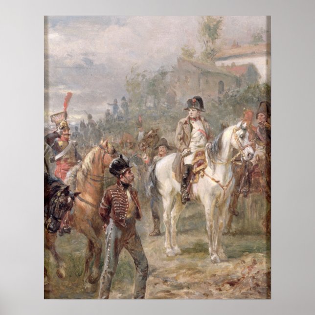 Napoleon and his Troops (oil on panel) (pair of 12 Poster (Front)