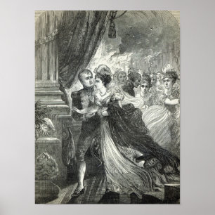 Napoleon and Marie-Louise escaping from the Poster