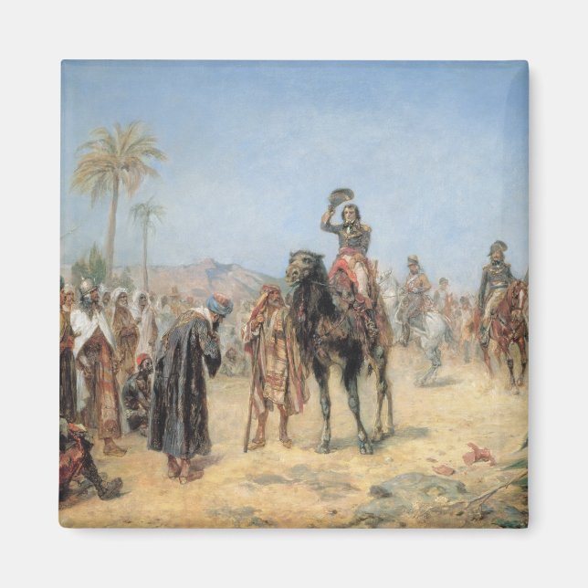 Napoleon Arriving at an Egyptian Oasis (oil on can Magnet (Front)
