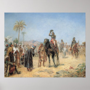 Napoleon Arriving at an Egyptian Oasis (oil on can Poster