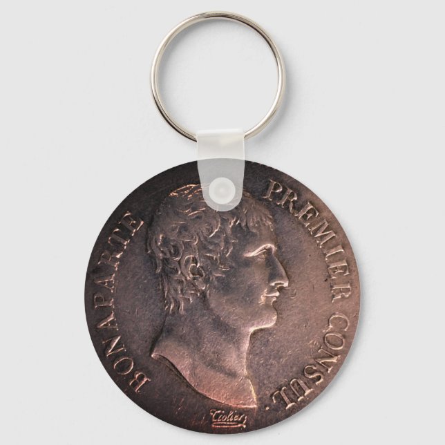 Napoleon Bonaparte 1802 silver coin Key Ring (Front)
