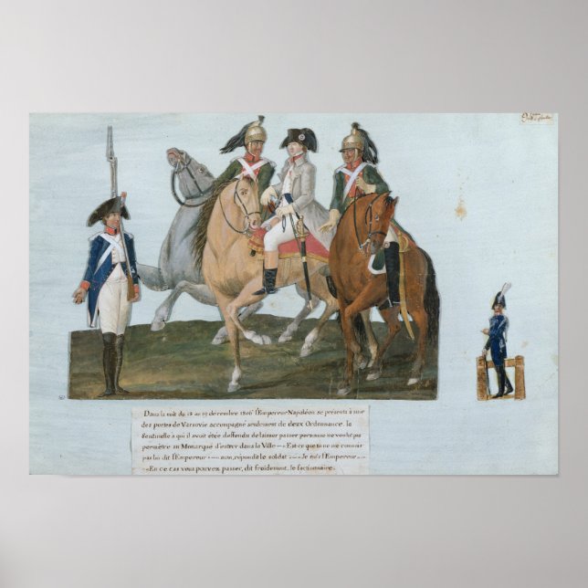 Napoleon Bonaparte  and the Varsovian Sentry Poster (Front)
