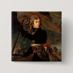 Napoleon Bonaparte at Bridge in Battle of Arcole 15 Cm Square Badge
