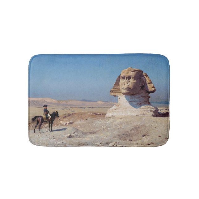Napoleon Bonaparte Before the Sphinx (by Gérôme) Bath Mat (Front)