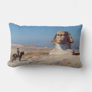 Napoleon Bonaparte Before the Sphinx (by Gérôme) Lumbar Cushion