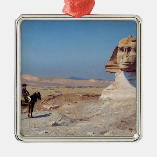 Napoleon Bonaparte Before the Sphinx (by Gérôme) Metal Ornament (Front)
