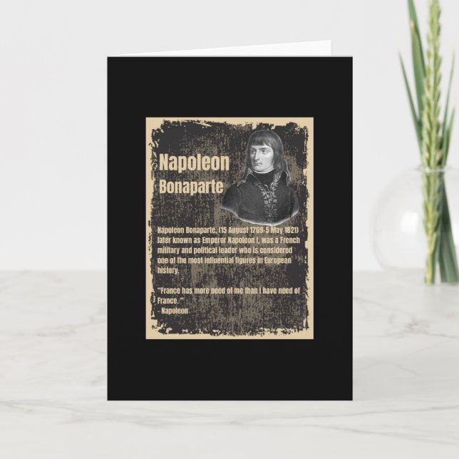 Napoleon Bonaparte -Biography Card (Front)