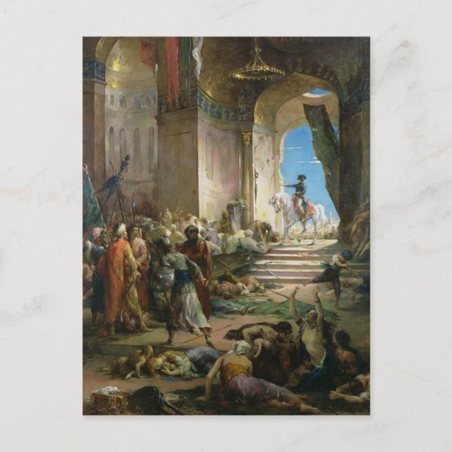 Napoleon Bonaparte  in the Grand Mosque at Cairo Postcard (Front)