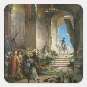 Napoleon Bonaparte in the Grand Mosque at Cairo Square Sticker