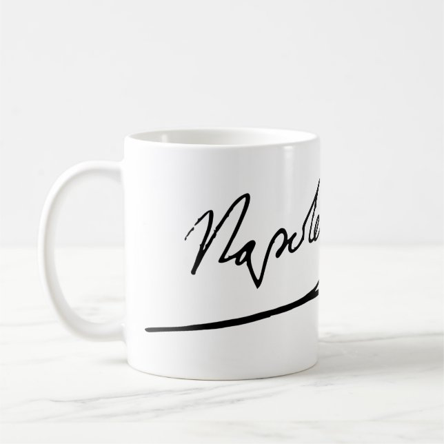 Napoleon Bonaparte signature Coffee Mug (Left)