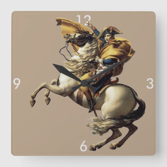 Napoléon Bonaparte Square Wall Clock (Front)