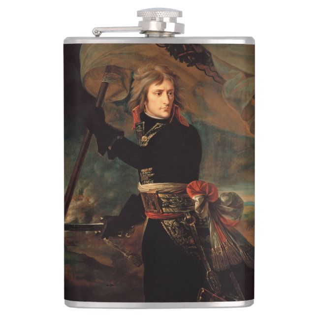 Napoleon Bonaparte's Rally at the Battle of Arcole Hip Flask (Front)