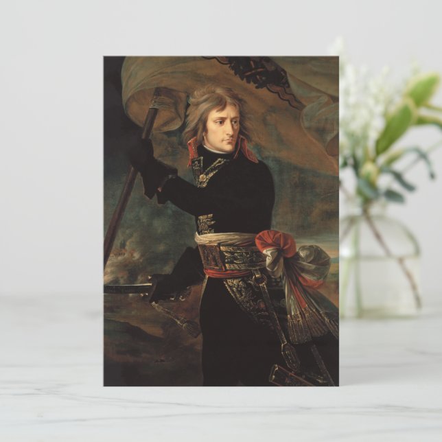 Napoleon Bonaparte's Rally at the Battle of Arcole Holiday Card (Standing Front)