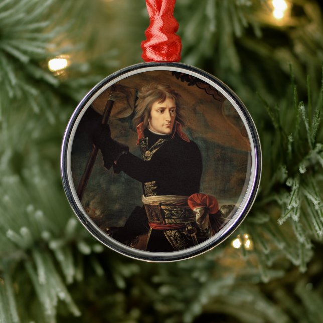 Napoleon Bonaparte's Rally at the Battle of Arcole Metal Ornament (Tree)